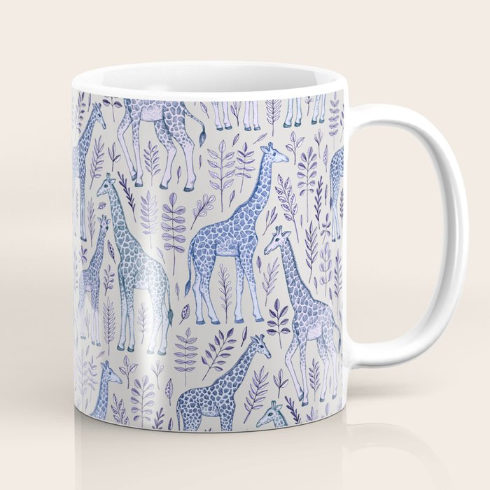 Blue Giraffe Pattern Coffee Mug Gallery Image 1