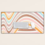 Bowy Pastel Stripes Desk Mat Gallery Image 1