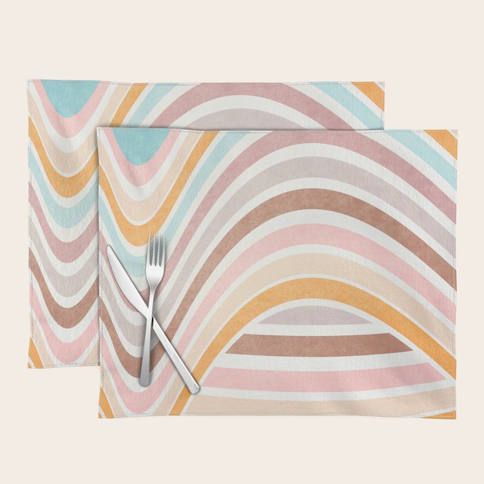 Bowy Pastel Stripes Placemat Gallery Image 1