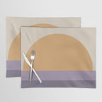 Minimal Retro Sunset Sunrise - Purple Mauve Dusk Placemat Gallery Image 1