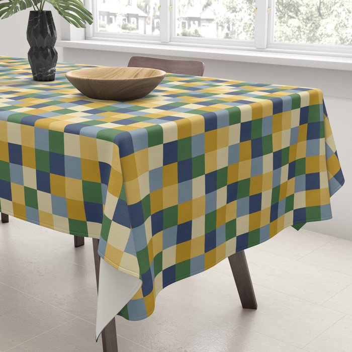 Bold Colorful Checks Pattern - Small XXIII Tablecloth Gallery Image 3