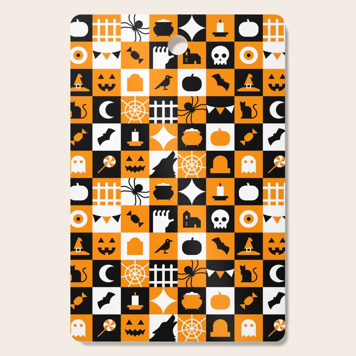 Geometric halloween mosaic pattern Cutting Board Gallery Image 1