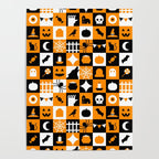 Geometric halloween mosaic pattern Poster Gallery Image 4