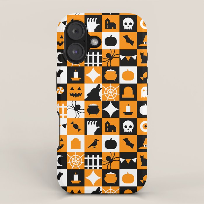 Geometric halloween mosaic pattern iPhone Case Gallery Image 1