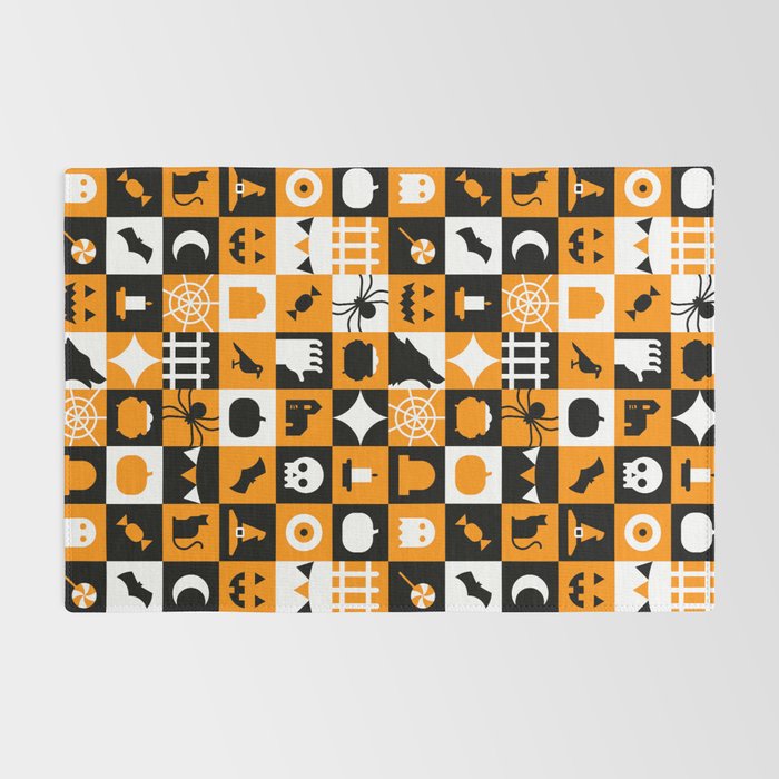 Geometric halloween mosaic pattern Rug Gallery Image 2