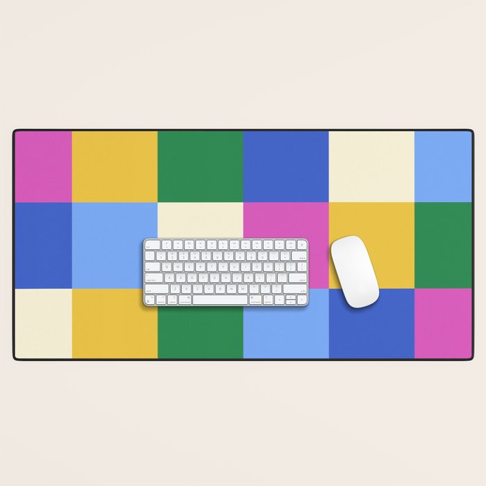 Bold Colorful Checks Pattern - Large XVI Desk Mat Gallery Image 1
