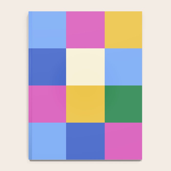 Bold Colorful Checks Pattern - Large XVI Notebook Gallery Image 4