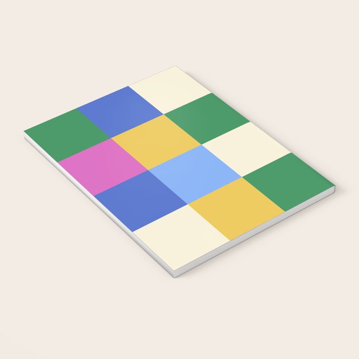 Bold Colorful Checks Pattern - Large XVI Notebook Gallery Image 3