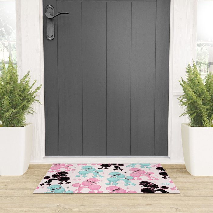 Poodlerama Retro Poodles Welcome Mat Gallery Image 3