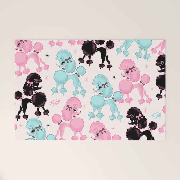 Poodlerama Retro Poodles Welcome Mat Gallery Image 1