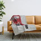 the little big red bus Throw Blanket Gallery Image 1