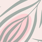 Pastel pink abstract leaf pattern Coffee Mug Gallery Image 2