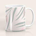 Pastel pink abstract leaf pattern Coffee Mug Gallery Image 1
