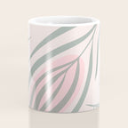 Pastel pink abstract leaf pattern Coffee Mug Gallery Image 4