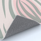 Pastel pink abstract leaf pattern Rug Gallery Image 4