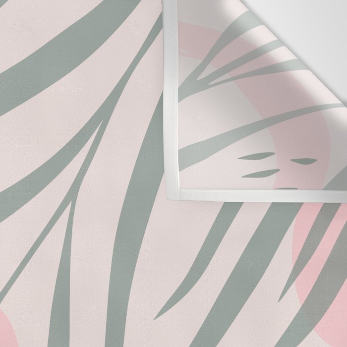 Pastel pink abstract leaf pattern Wall Tapestry Gallery Image 3