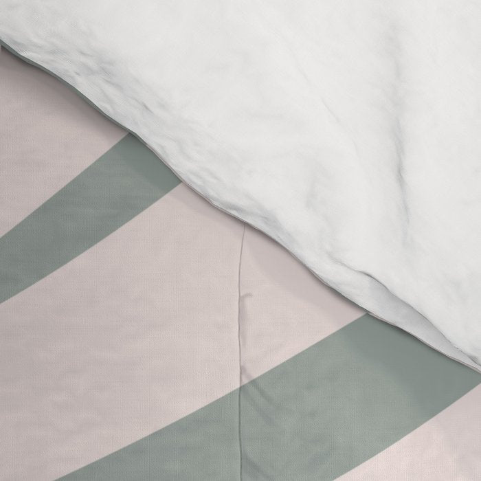 Pastel pink abstract leaf pattern Comforter Gallery Image 4