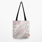Pastel pink abstract leaf pattern Tote Bag Gallery Image 2