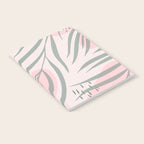 Pastel pink abstract leaf pattern Notebook Gallery Image 2