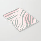 Pastel pink abstract leaf pattern Notebook Gallery Image 3