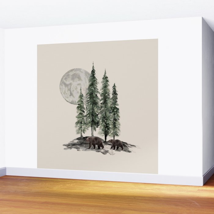 Full Moon Rising Wall Mural Gallery Image 2