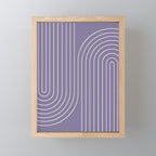 Minimal Line Curvature XXIII Lavender Purple Mid Century Modern Arch Abstract Mini Art Print Gallery Image 1
