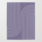 Minimal Line Curvature XXIII Lavender Purple Mid Century Modern Arch Abstract Poster Gallery Image 4