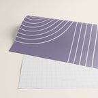 Minimal Line Curvature XXIII Lavender Purple Mid Century Modern Arch Abstract Wrapping Paper Gallery Image 2