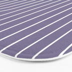 Minimal Line Curvature XXIII Lavender Purple Mid Century Modern Arch Abstract Bath Mat Gallery Image 3