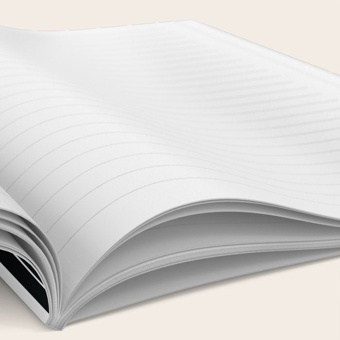 Mid Century Modern Geometric 109 in Black and White (Rainbow and Sun Abstraction) Notebook Gallery Image 2
