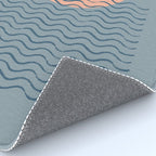 Ocean Wave Sun Blue - Mid Century Modern Rug Gallery Image 4