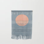 Ocean Wave Sun Blue - Mid Century Modern Wall Hanging Gallery Image 1