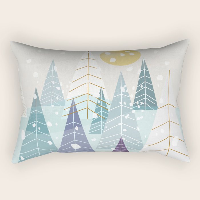 Winter Landscape Rectangular Pillow Gallery Image 1