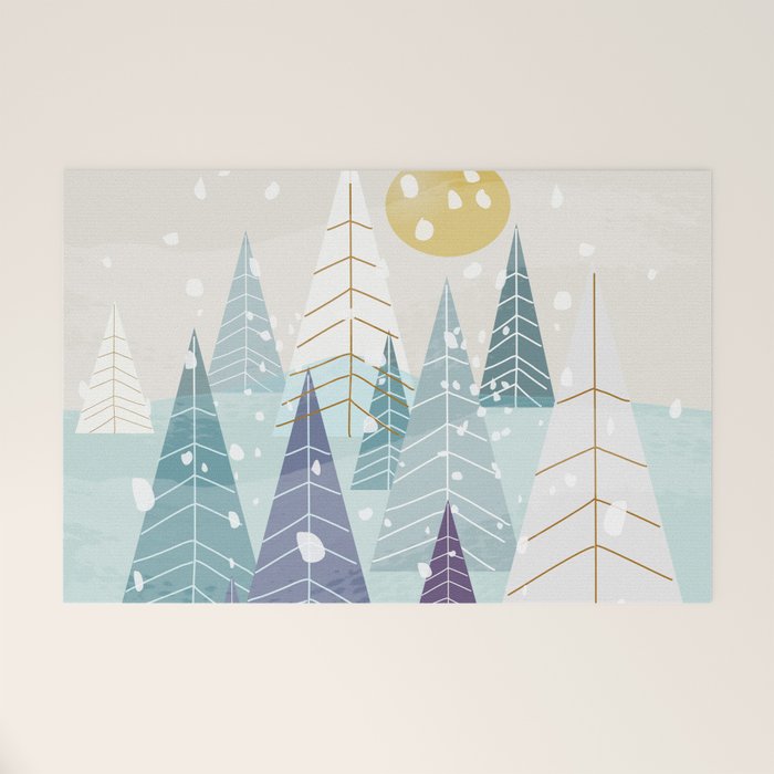 Winter Landscape Welcome Mat Gallery Image 1