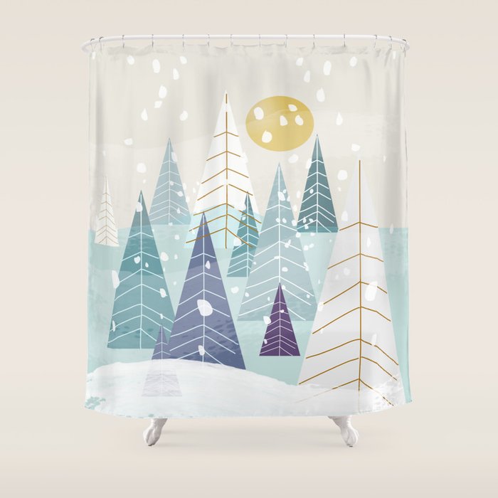 Winter Landscape Shower Curtain Gallery Image 1