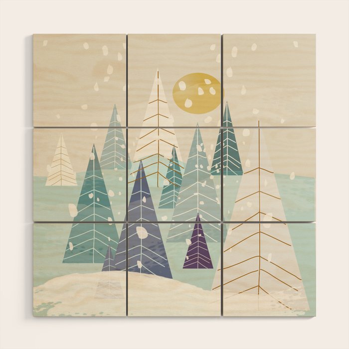 Winter Landscape Wood Wall Art Gallery Image 1