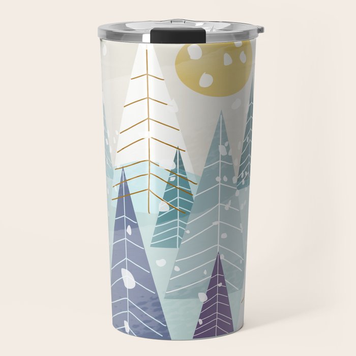 Winter Landscape Travel Mug Gallery Image 1
