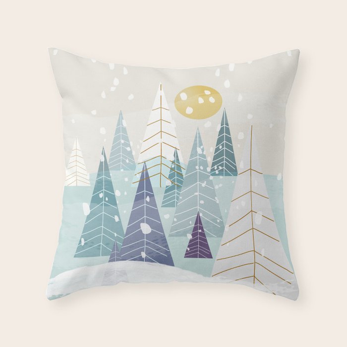 Winter Landscape Throw Pillow Gallery Image 6