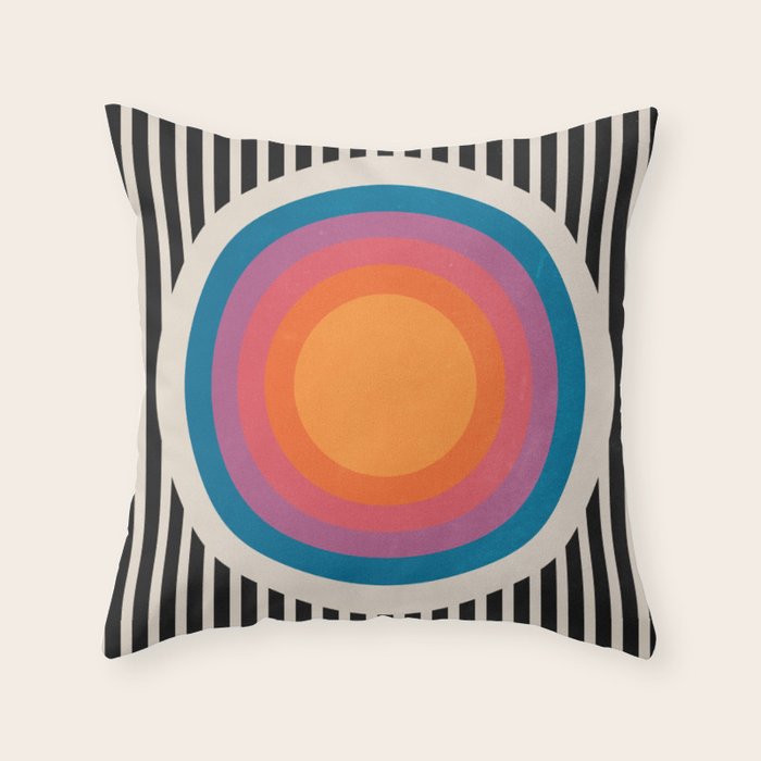 Vintage California Sun Throw Pillow Gallery Image 6