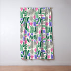 Spring Morels and Flowers Pattern Window Curtain Gallery Image 3