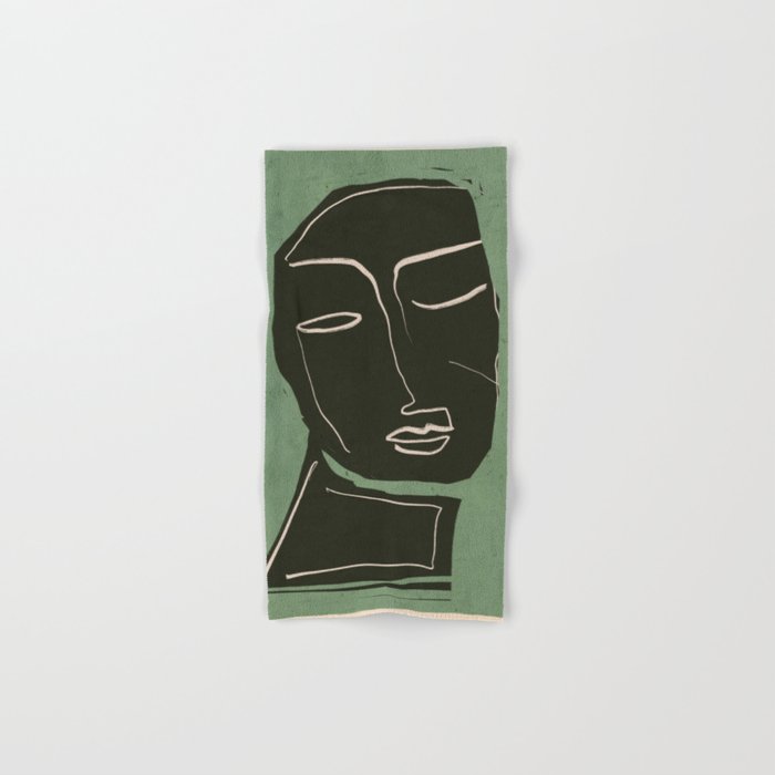 Minimal Abstract Art Face 2 Bath Towel Gallery Image 1