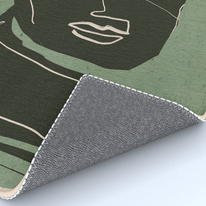 Minimal Abstract Art Face 2 Rug Gallery Image 4
