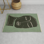 Minimal Abstract Art Face 2 Rug Gallery Image 1
