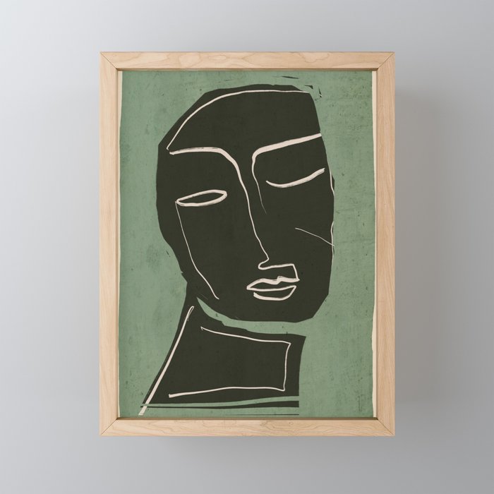 Minimal Abstract Art Face 2 Mini Art Print Gallery Image 1