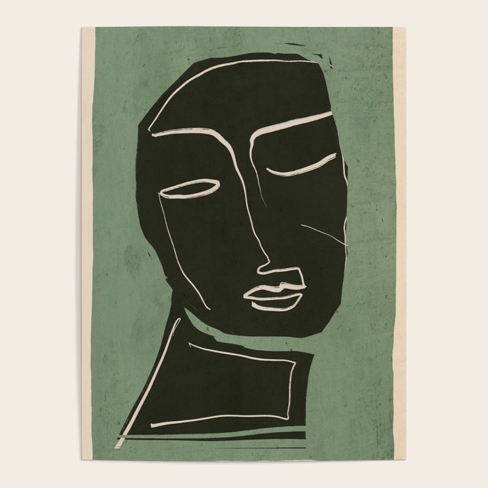 Minimal Abstract Art Face 2 Poster Gallery Image 1