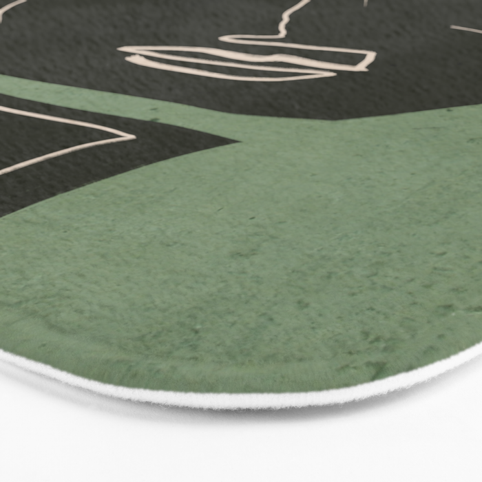 Minimal Abstract Art Face 2 Bath Mat Gallery Image 3