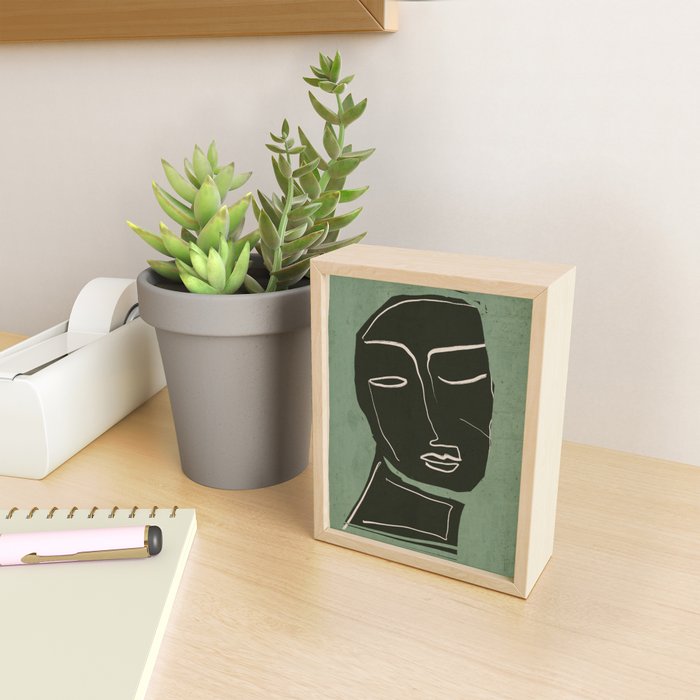Minimal Abstract Art Face 2 Mini Art Print Gallery Image 2