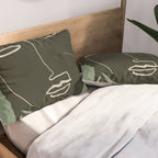 Minimal Abstract Art Face 2 Pillow Sham Gallery Image 2