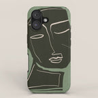 Minimal Abstract Art Face 2 iPhone Case Gallery Image 1