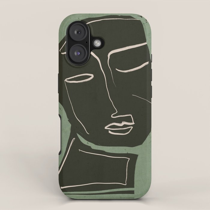 Minimal Abstract Art Face 2 iPhone Case Gallery Image 1
